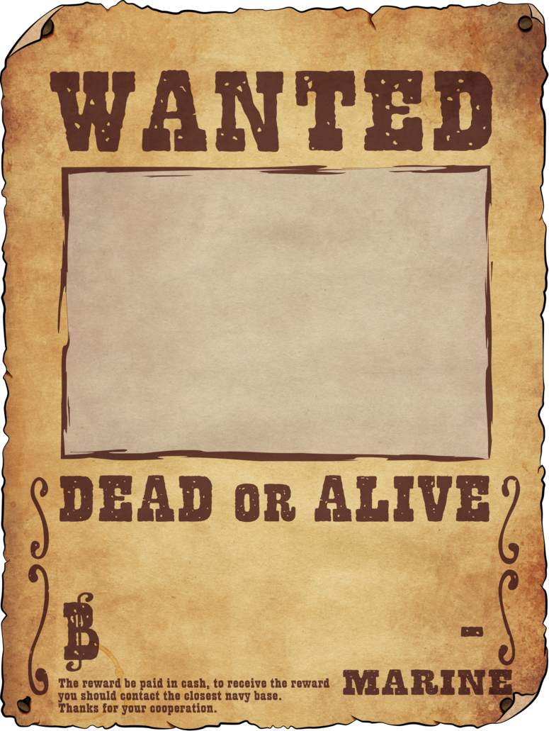 Vintage Wanted Poster Template PNG