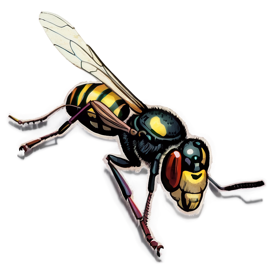 Vintage Wasp Illustration Png Pyx PNG