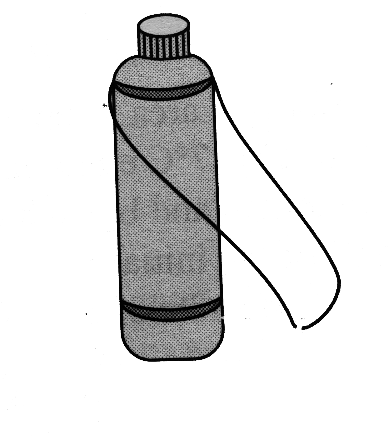 Vintage Water Flask Illustration PNG
