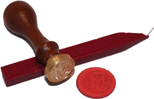 Vintage Wax Seal Stampand Red Sealing Wax PNG