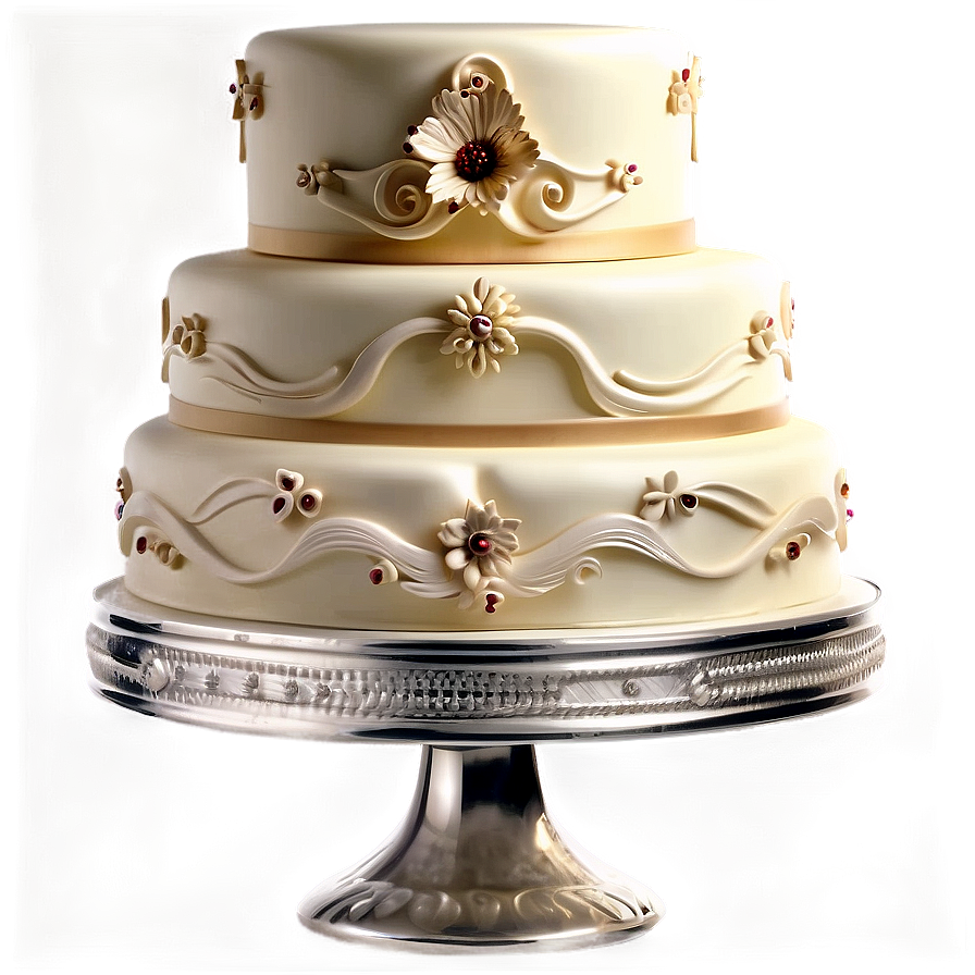 Vintage Wedding Cake Design Png 06122024 PNG