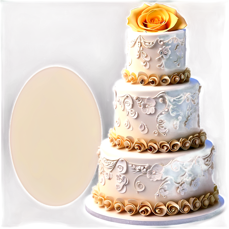 Vintage Wedding Cake Design Png Hcb PNG