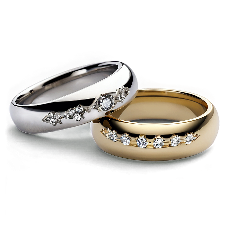 Vintage Wedding Rings Png 06122024 PNG