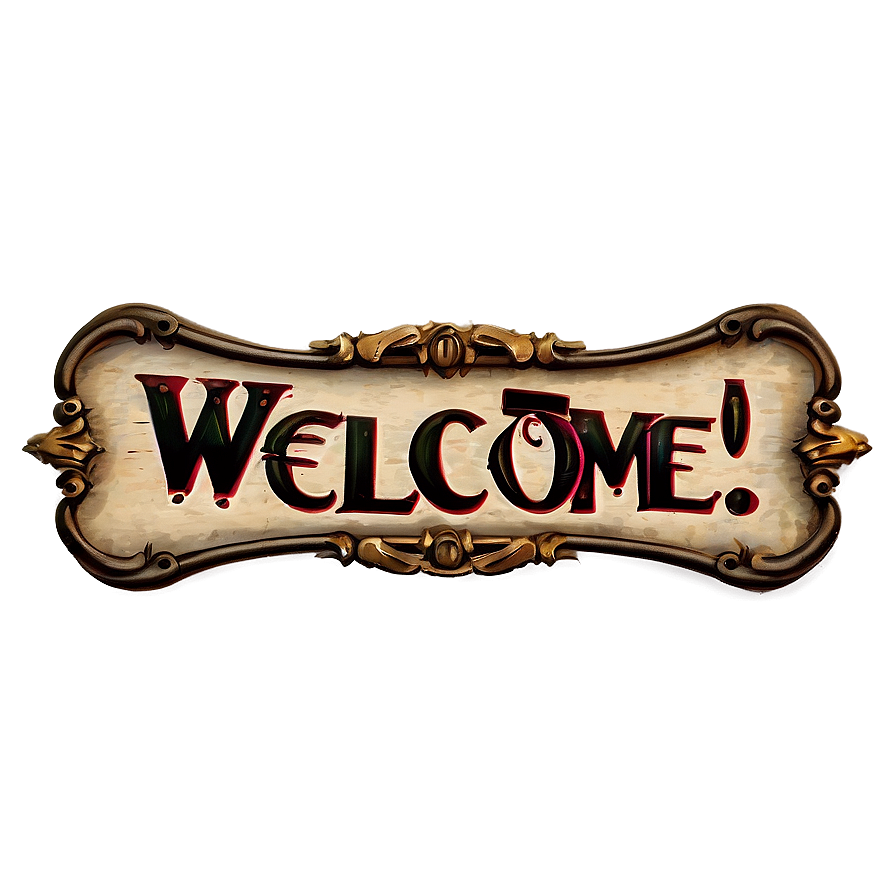 Download Vintage Welcome Sign Png 05232024 | Wallpapers.com