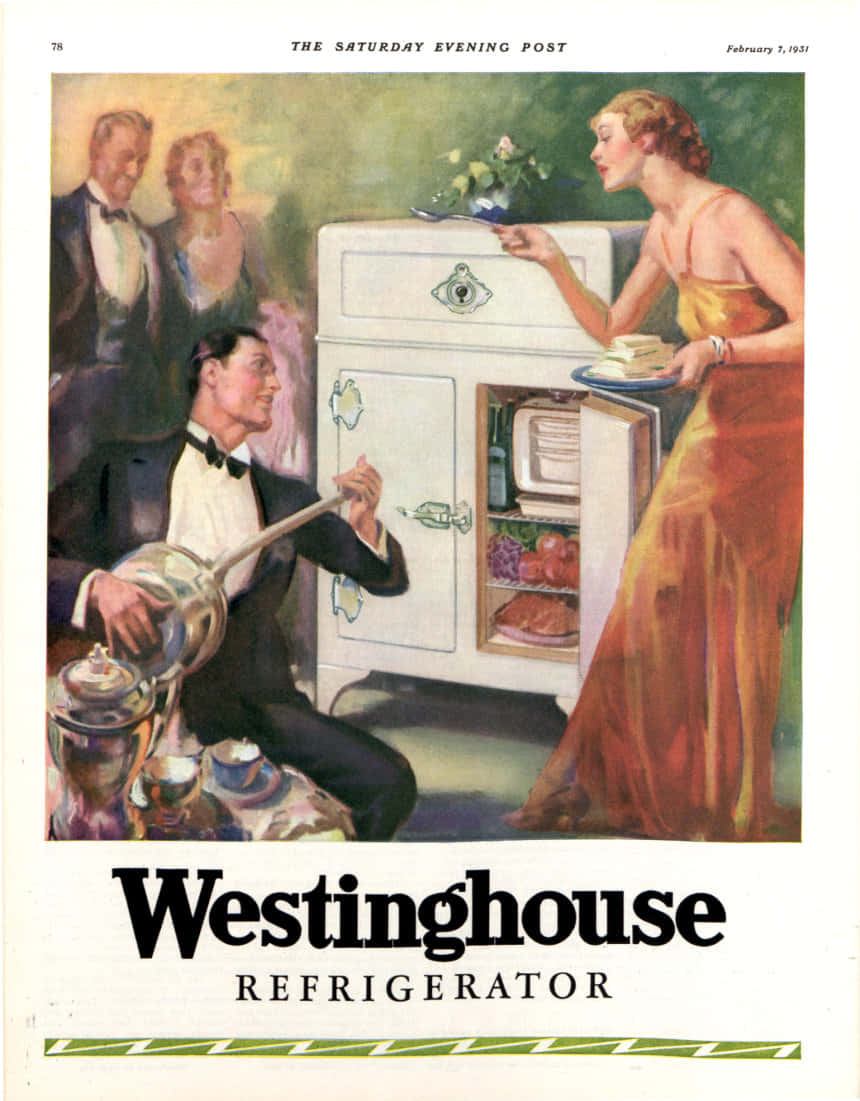 Vintage Westinghouse Refrigerator Ad1931 Wallpaper