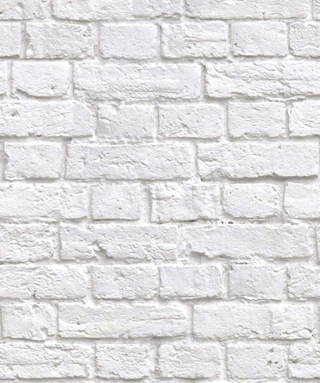 Vintage white brick in English Bond pattern Wallpaper