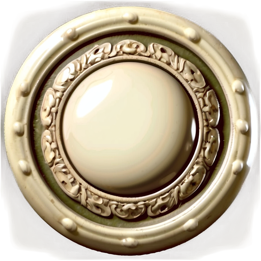 Vintage White Button Style Png Srw64 PNG