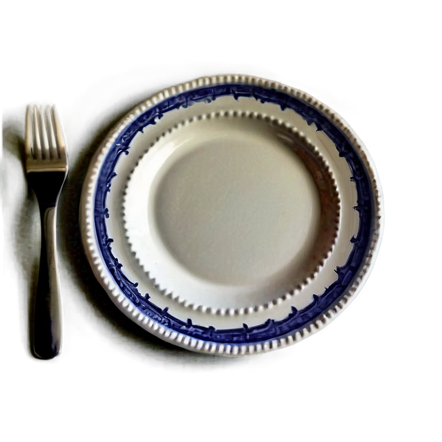 Vintage White Plate Png Dru PNG