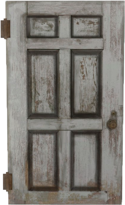 Vintage White Wooden Door PNG