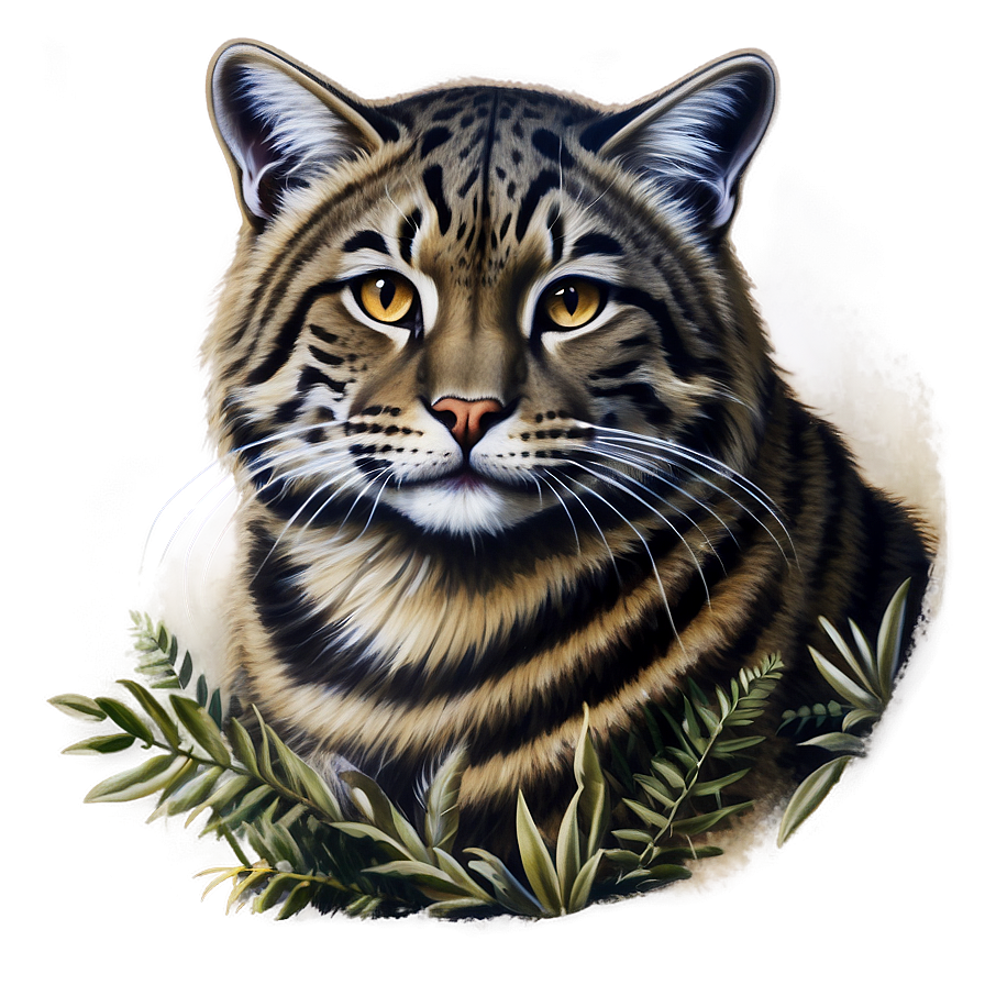 Vintage Wildcat Illustration Png 92 PNG