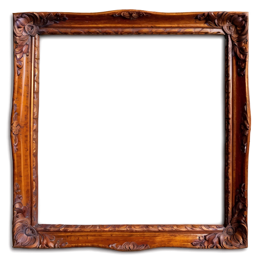 Download Vintage Wood Picture Frame Png 06262024 | Wallpapers.com