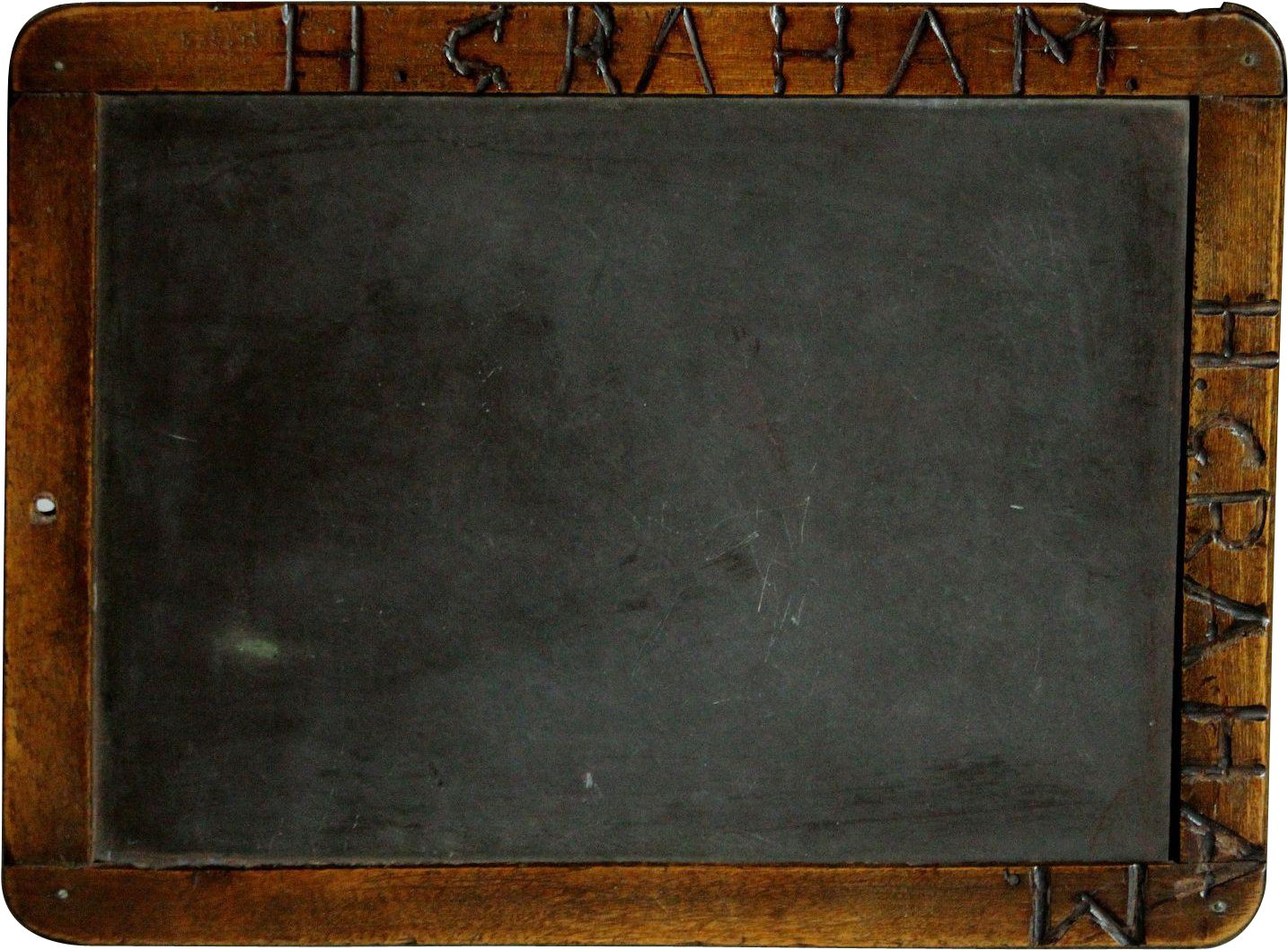 Vintage Wooden Framed Chalkboard PNG