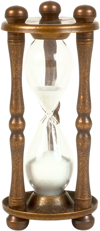 Vintage Wooden Hourglass PNG