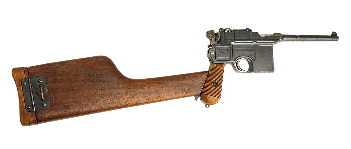 Vintage Wooden Stock Pistol PNG