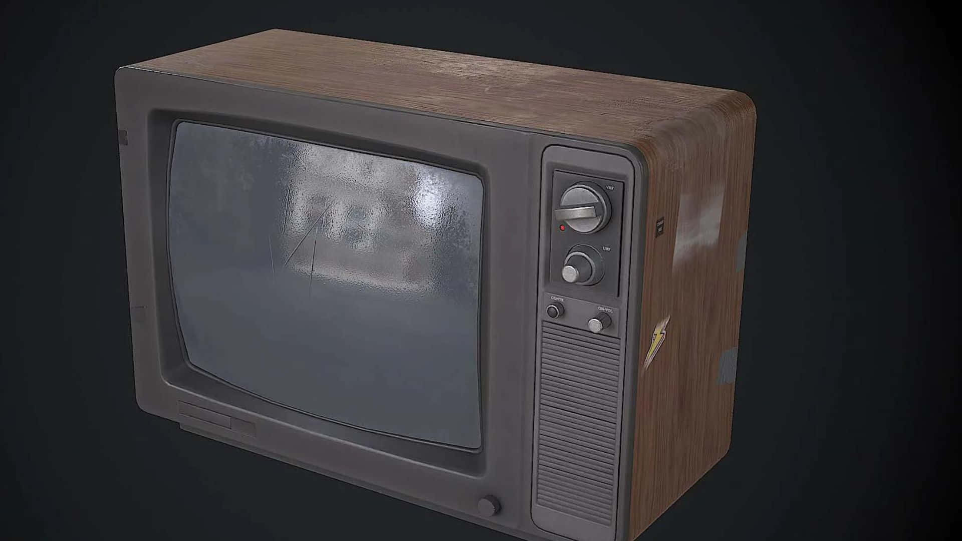 Vintage Wooden Television Set Wallpaper