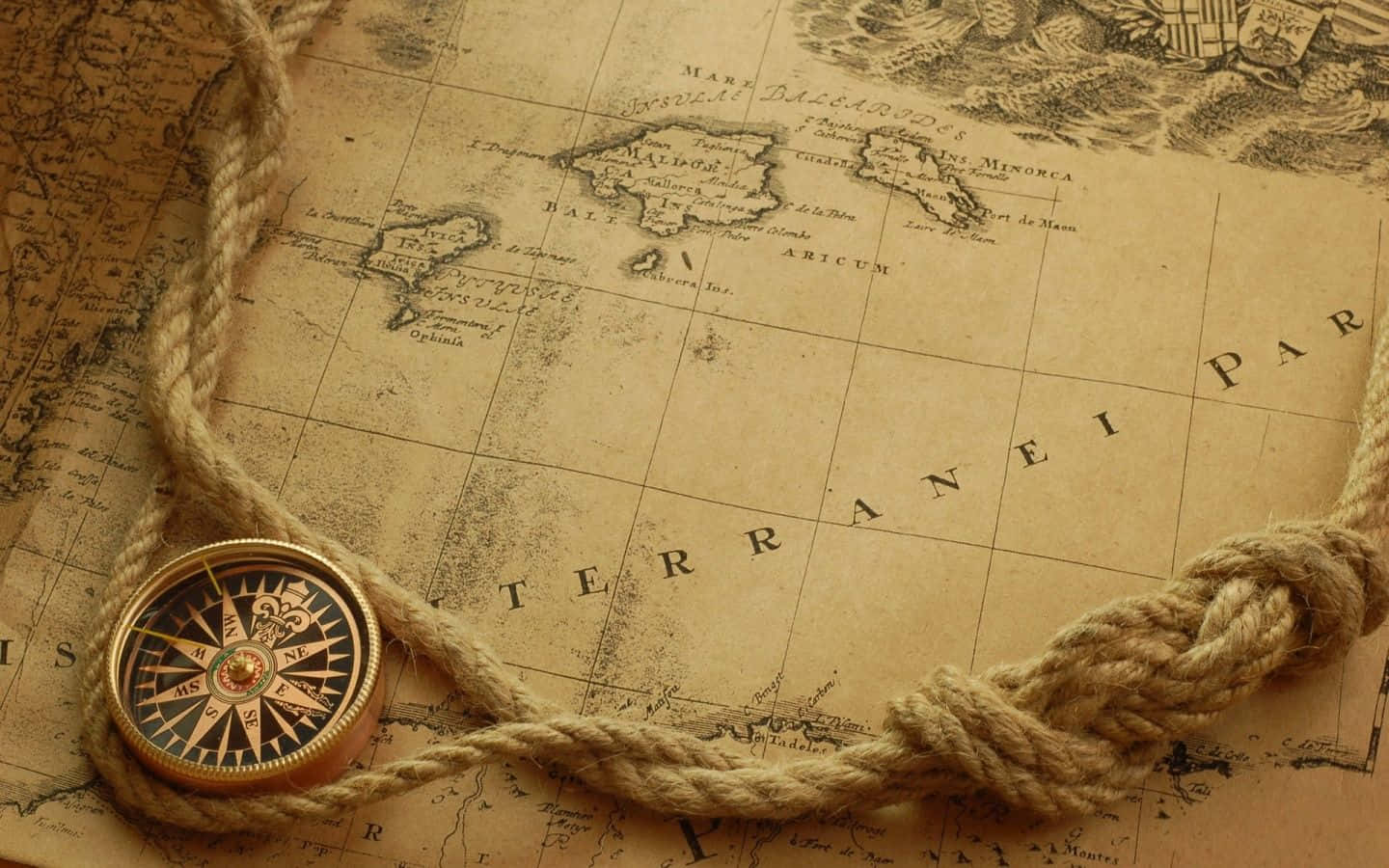 Vintage World Map Illustration Wallpaper