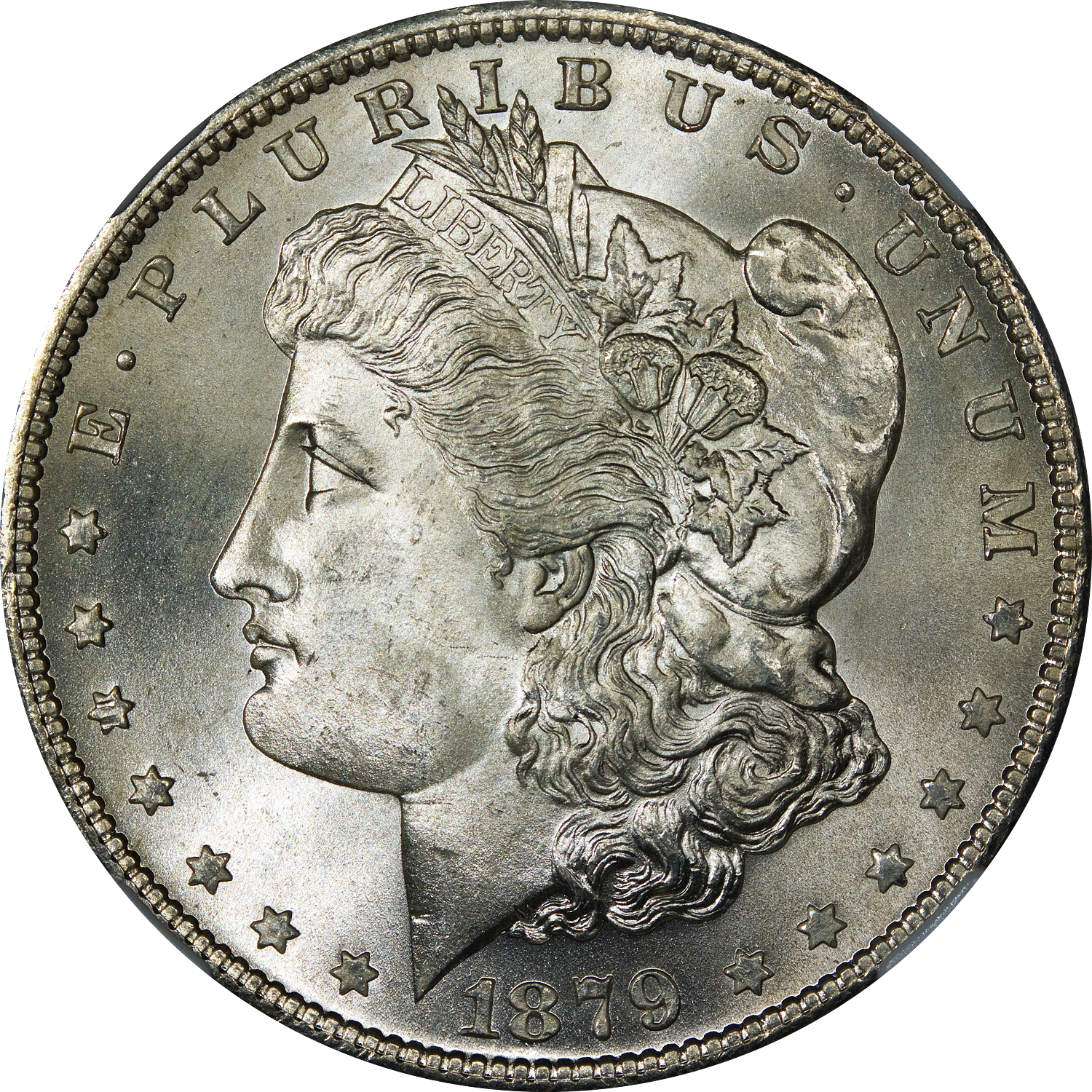 Vintage1879 Silver Dollar Coin PNG