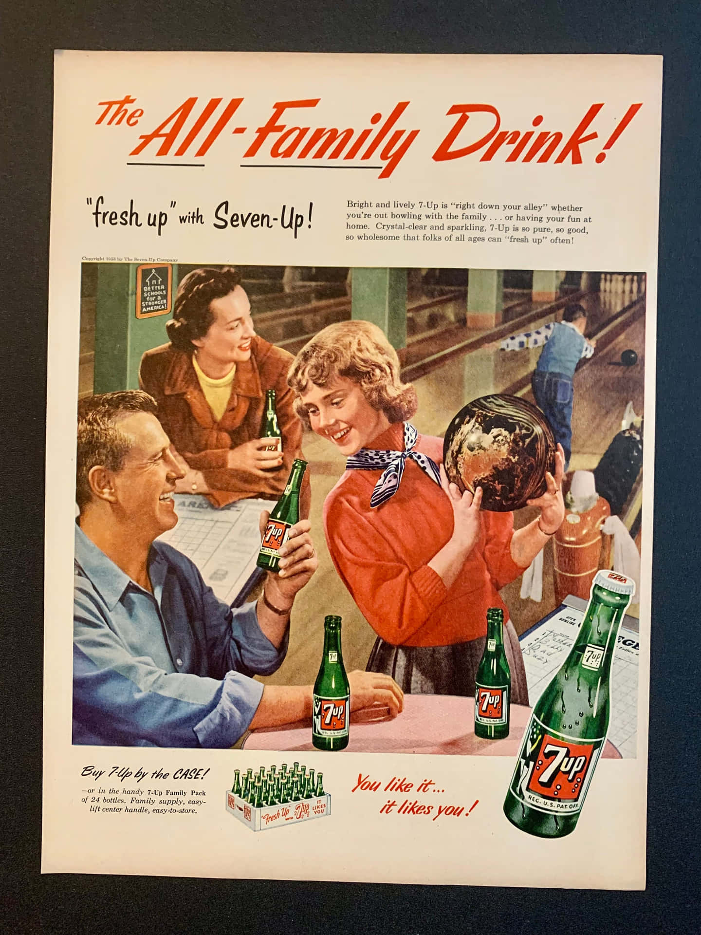 Vintage7 Up Family Drink Ad Wallpaper