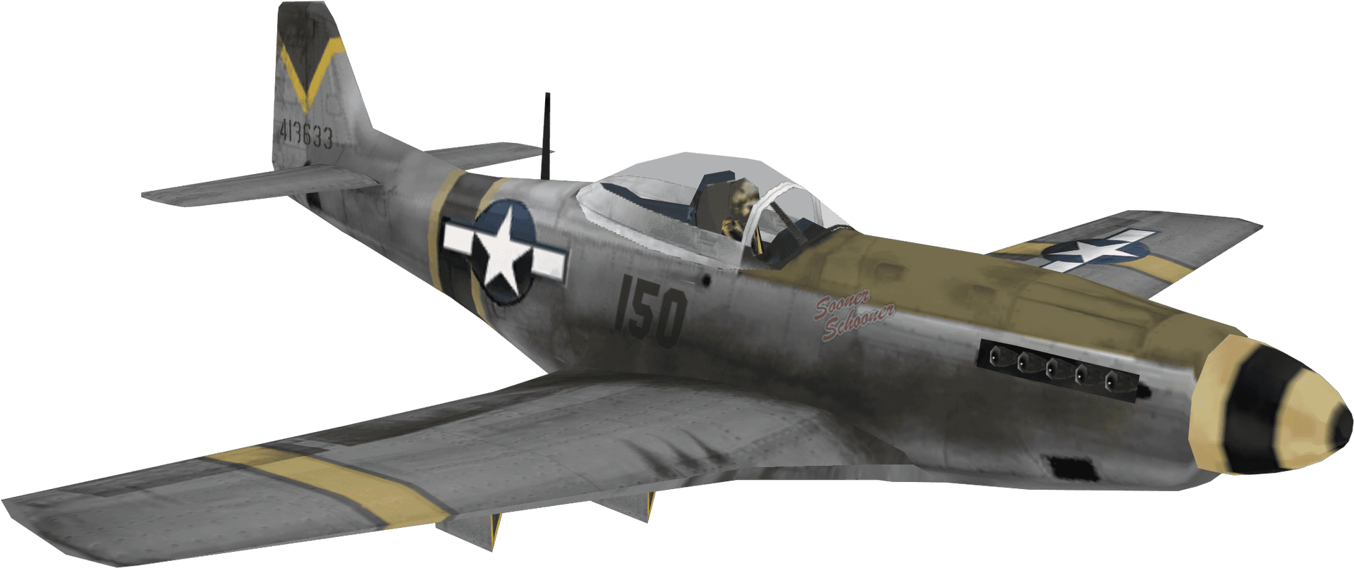 Vintage_ Fighter_ Plane_ P51_ Mustang PNG