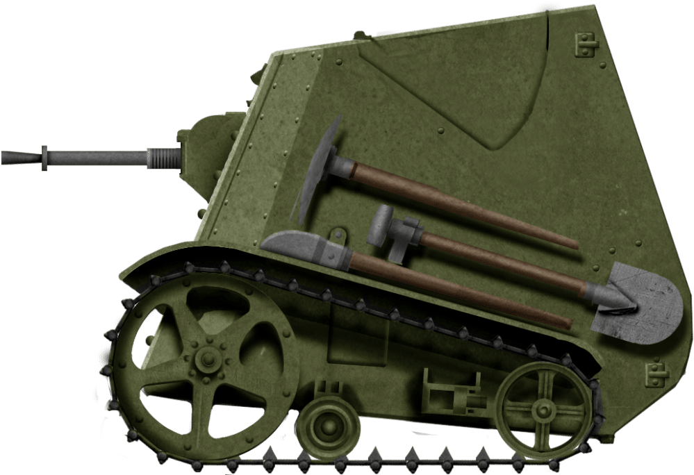 Vintage_ Military_ Tank_ Profile_ View PNG