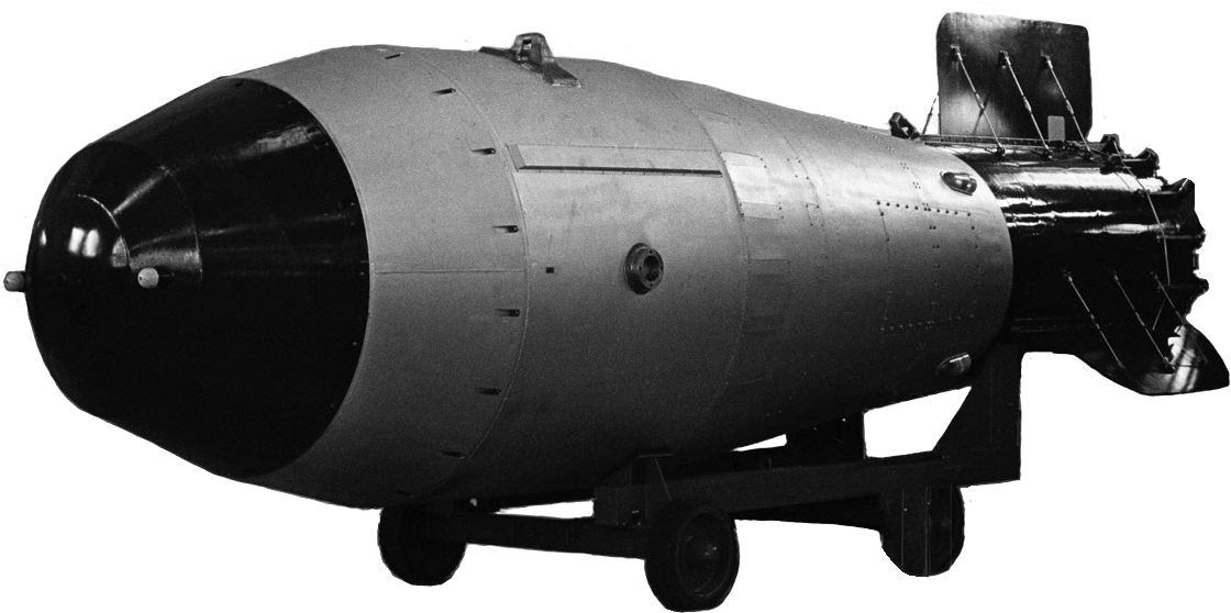 Vintage_ Nuclear_ Bomb_on_ Display PNG