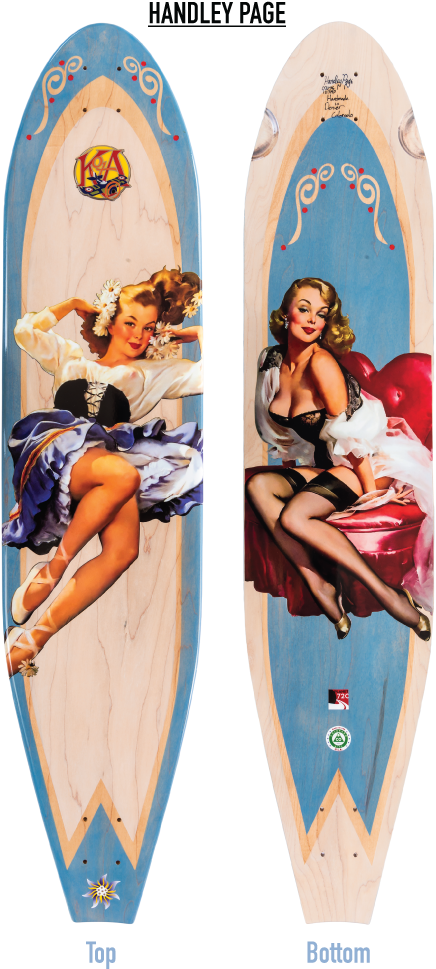 Vintage_ Pinup_ Surfboard_ Designs PNG