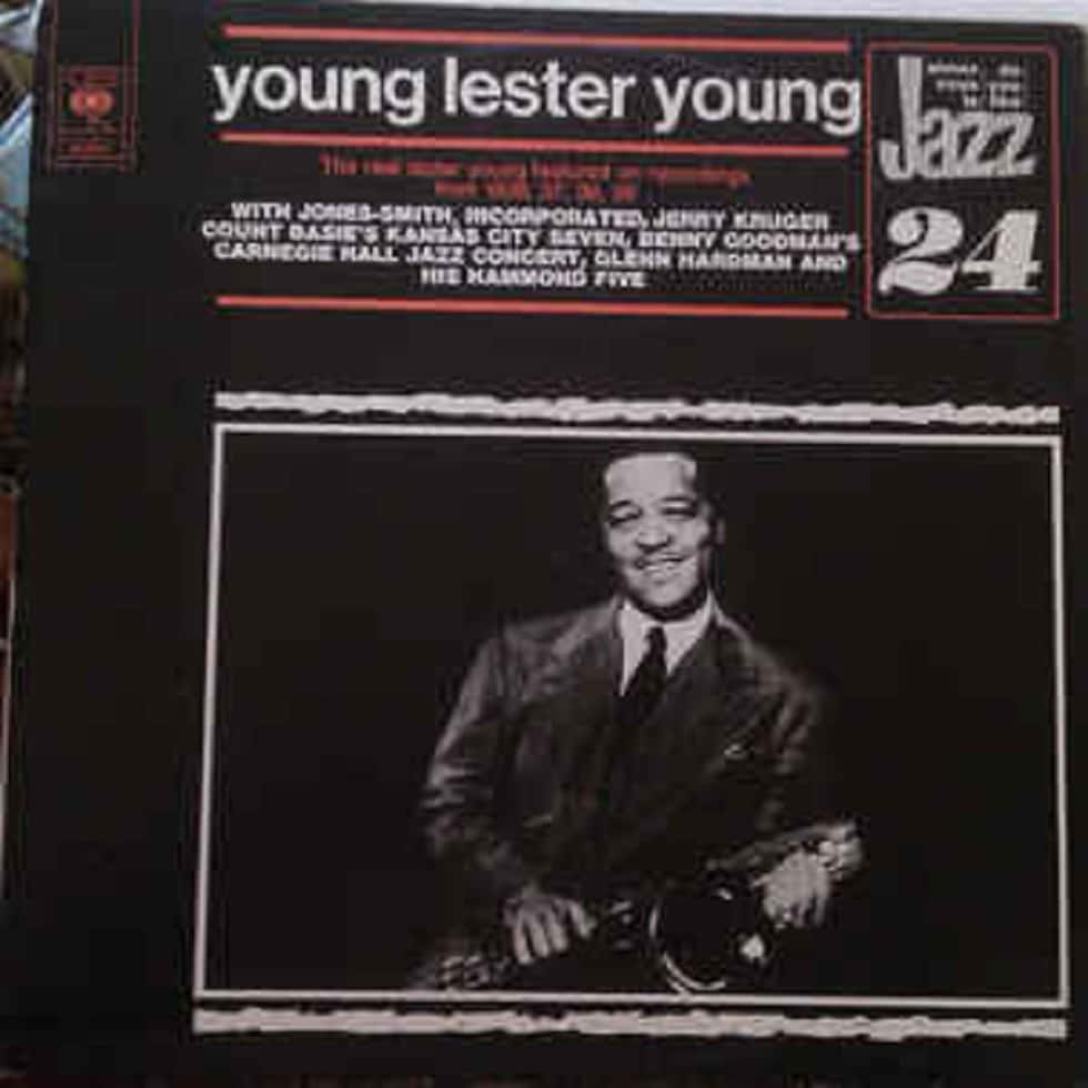 Vinylskivomslagmed Lester Young I Centrum. Wallpaper