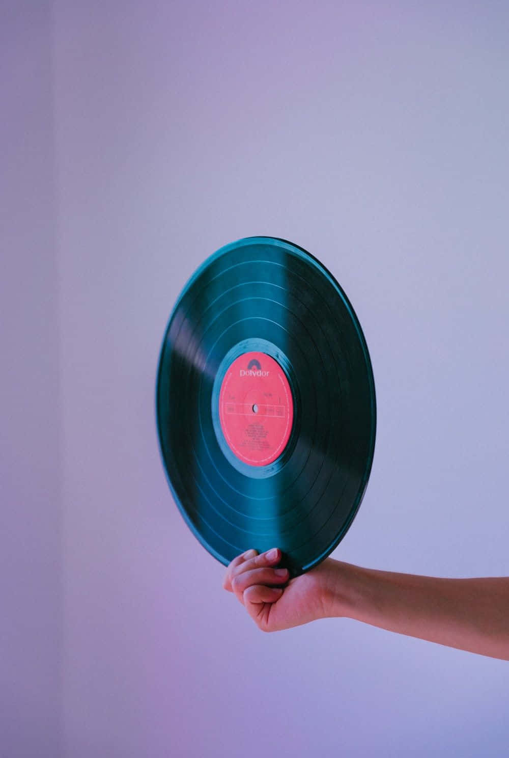 Vinyl Record Held By Hand Wallpaper