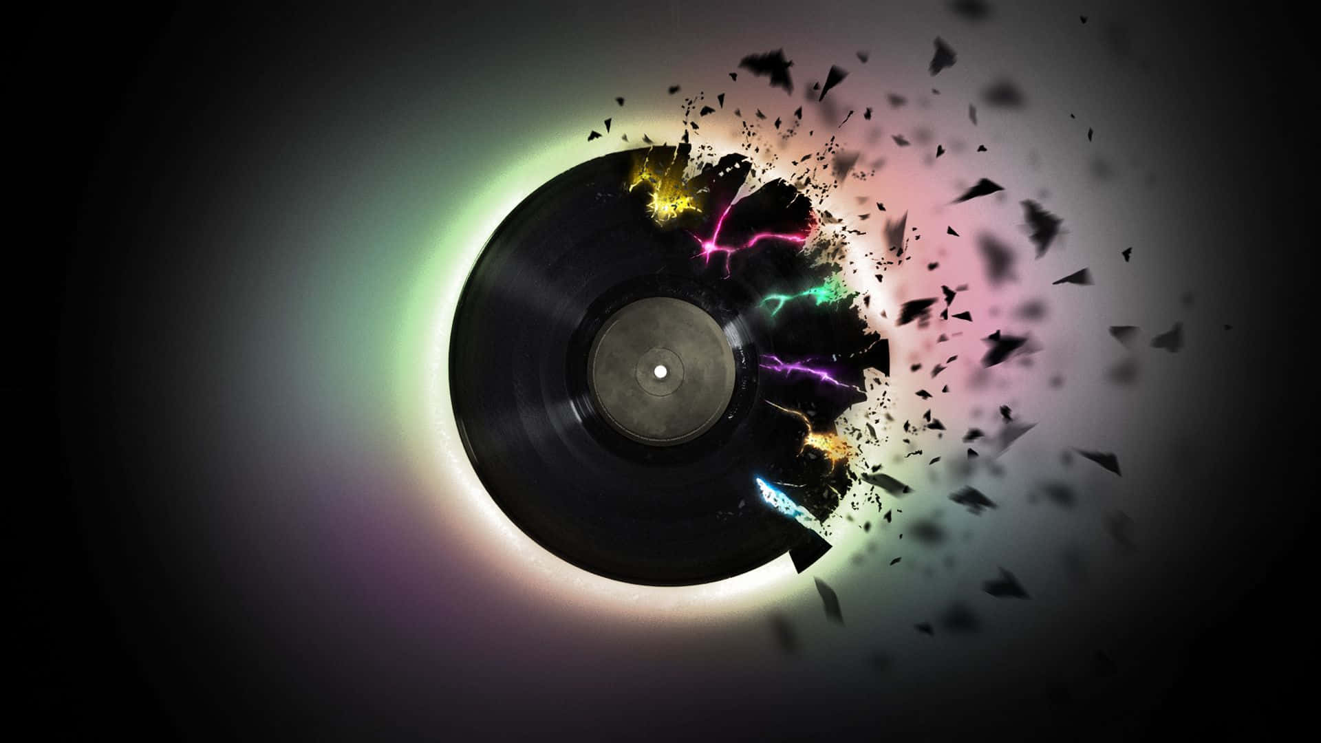 Artistic Vinyl Record Photoshop Wallpaper