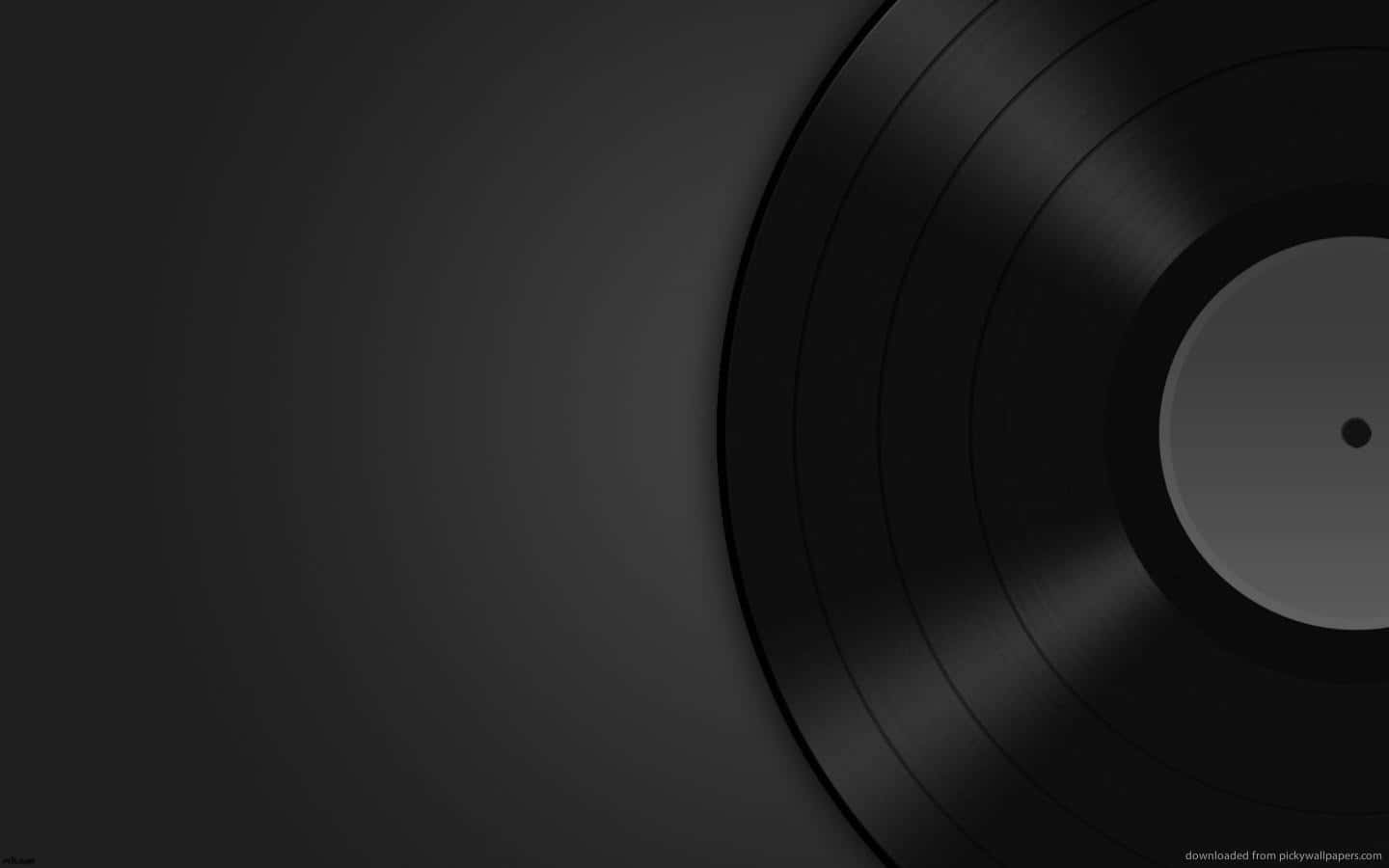 All-black Vinyl Record Wallpaper