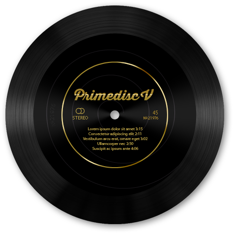 Vinyl Record Primedisc Label PNG
