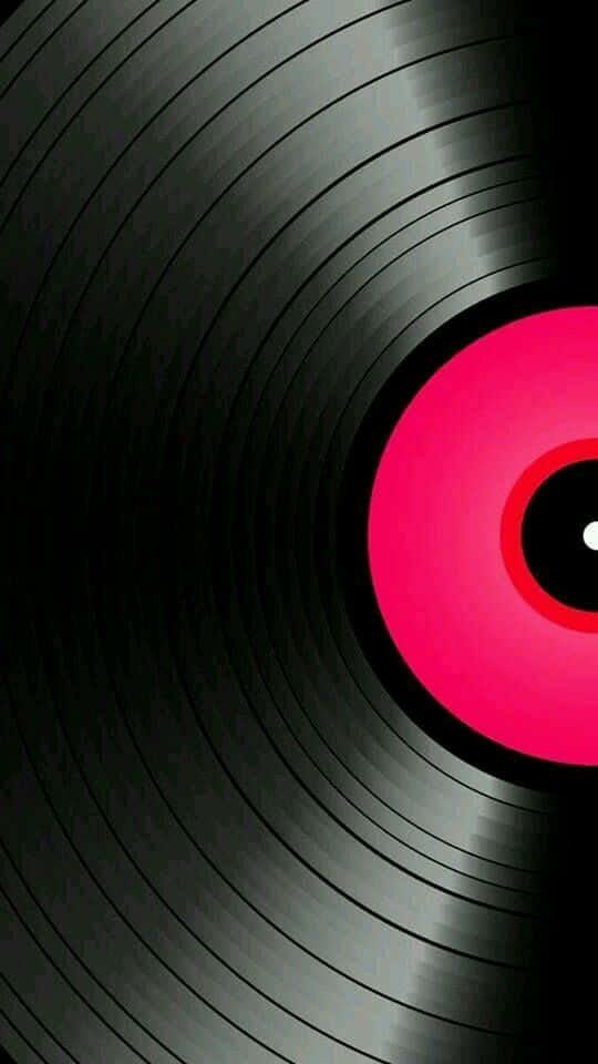 Vinyl Record With Pink Label Wallpaper