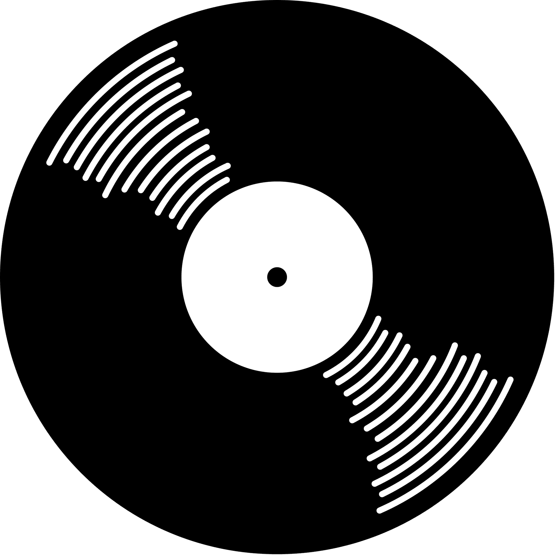 Vinyl Record Silhouette PNG