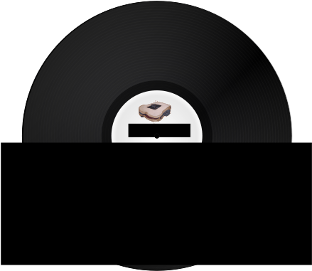 Vinyl Recordwith Censored Label PNG