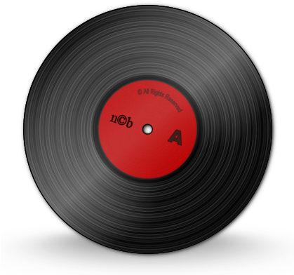 Vinyl Recordwith Red Label PNG