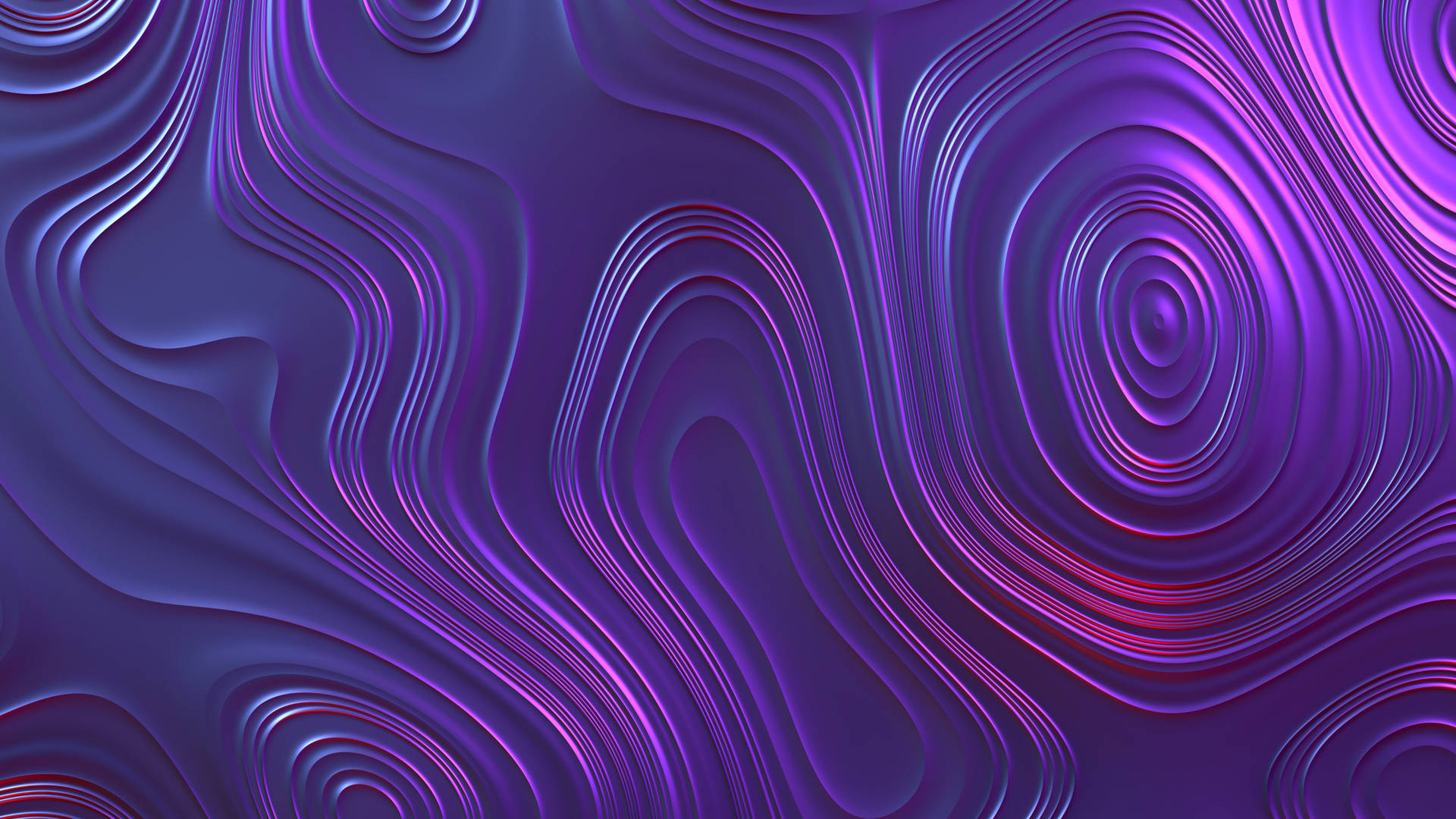 Violet Aesthetic Oval Waves Abstract Wallpaper