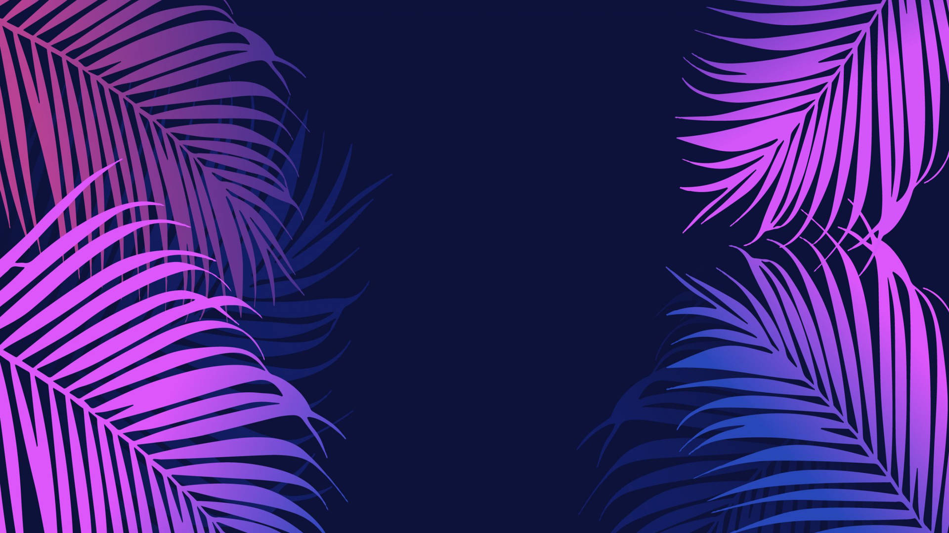 Violet Aesthetic Tropical Palm Pattern Wallpaper