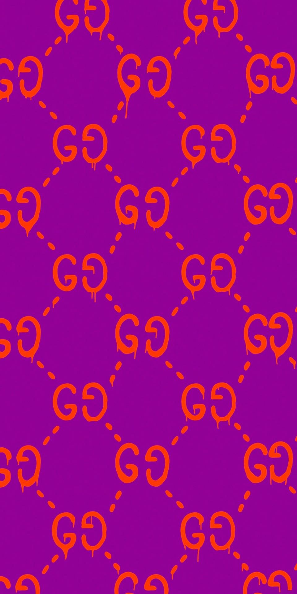 Violet And Red Gucci Pattern Wallpaper
