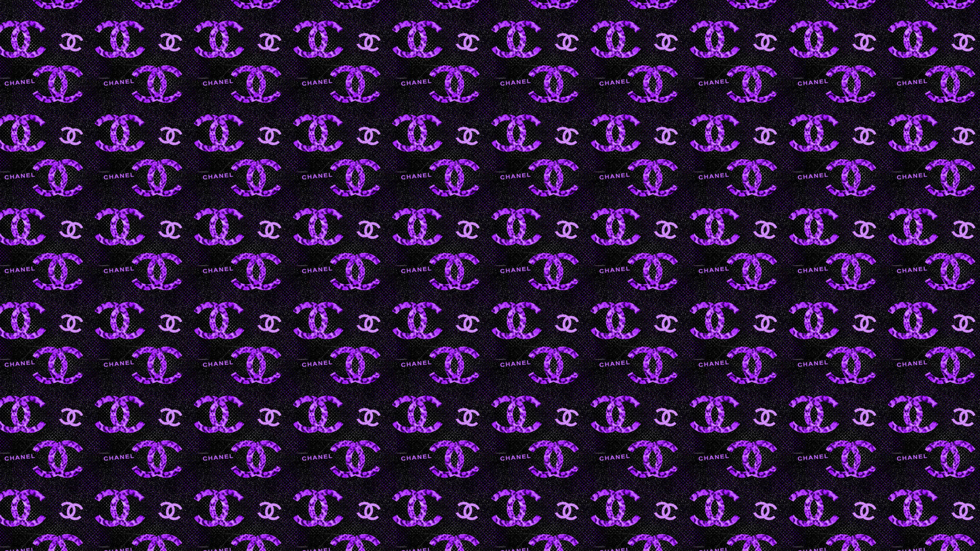 Violet Chanel Logo Pattern Wallpaper
