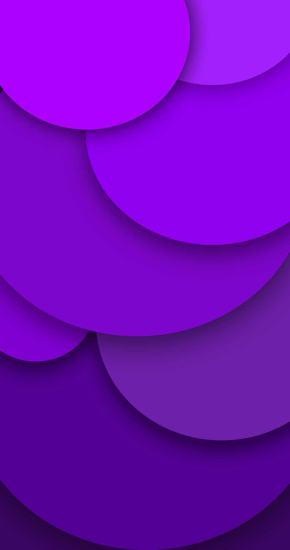 Violetkreise Überlappen Sich Auf Mobilgerät In 3d Wallpaper