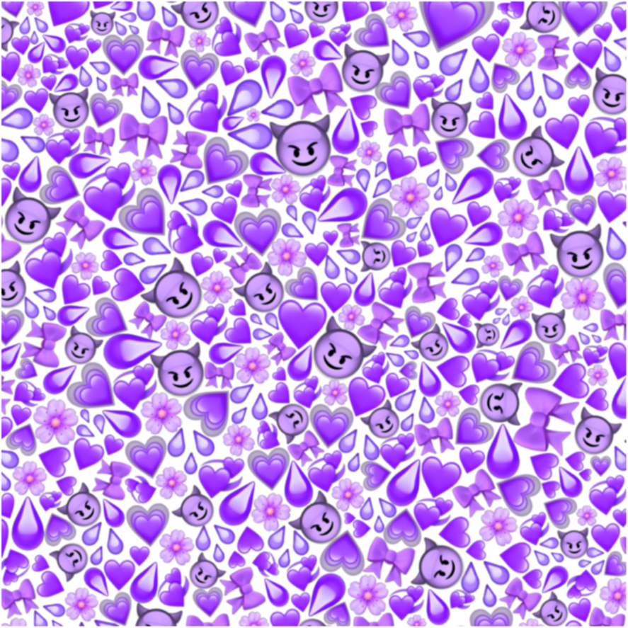 Violet Emoji Pattern PNG