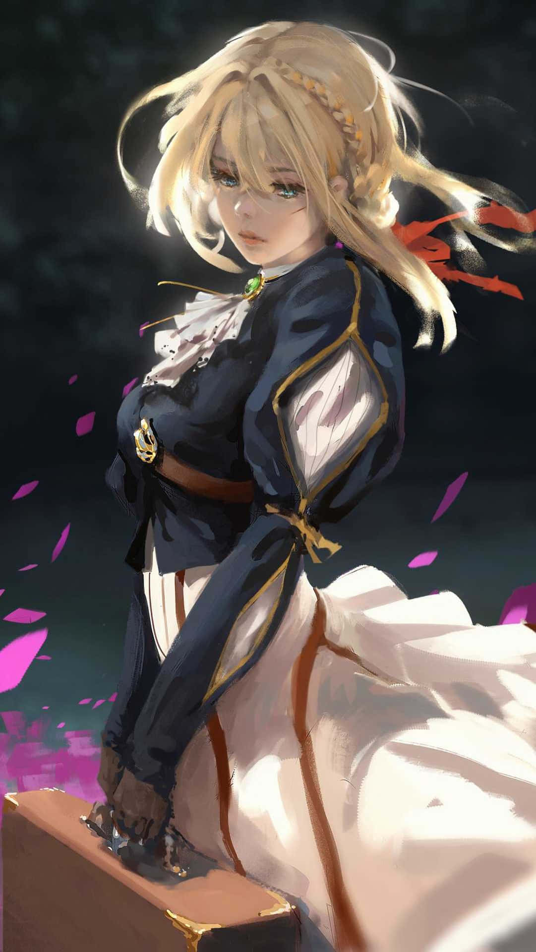 Elevate your experience with the Violet Evergarden Iphone. Wallpaper