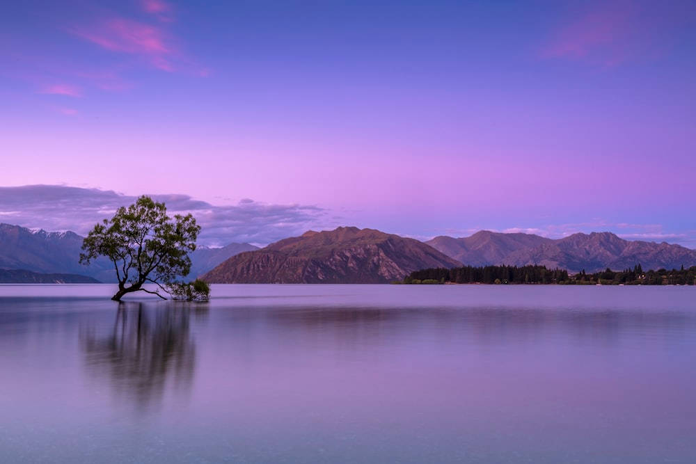 Violeta,lago West Maui, Montaña Bonito Paisaje. Fondo de pantalla