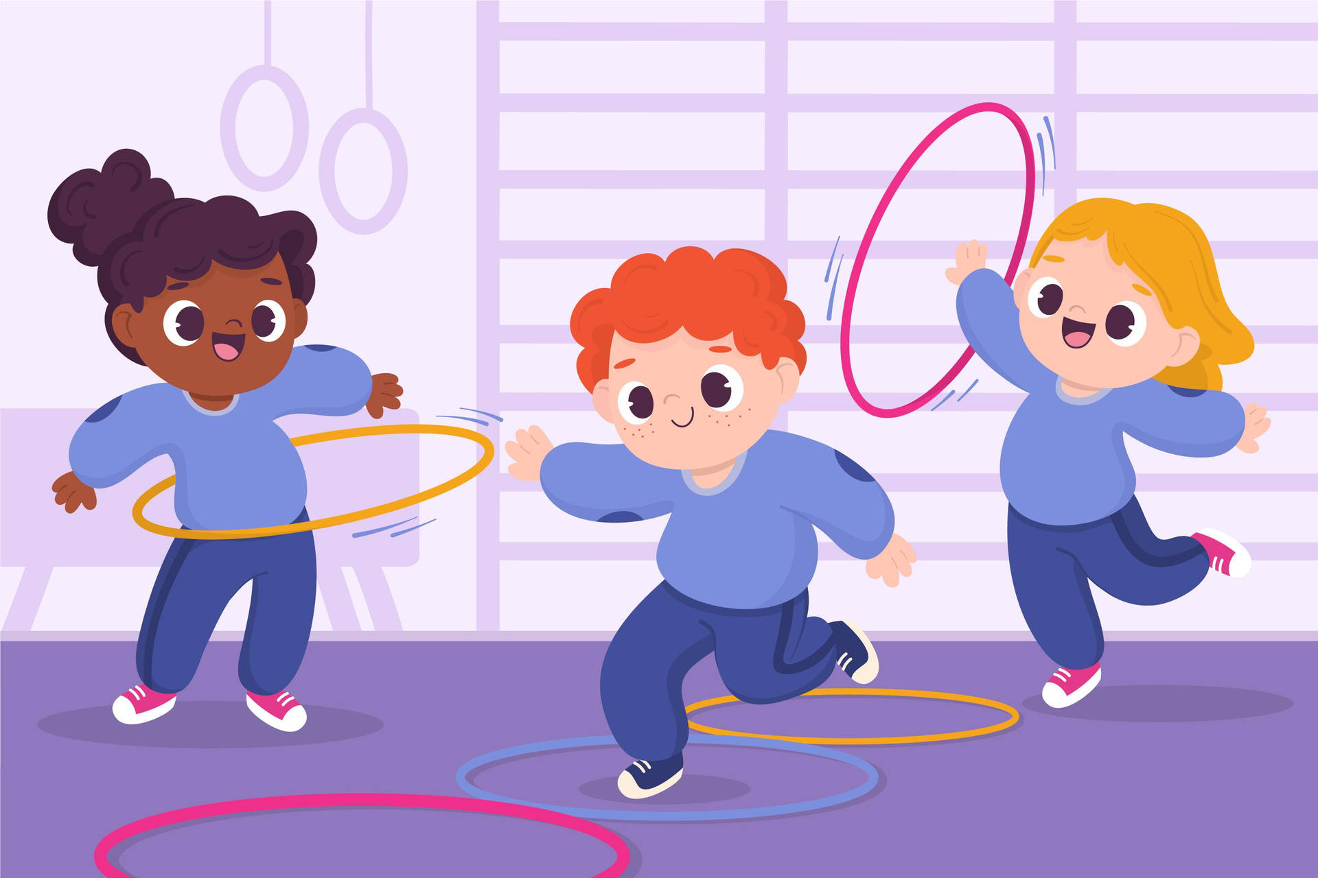 Violet Physical Education Vector Wallpaper