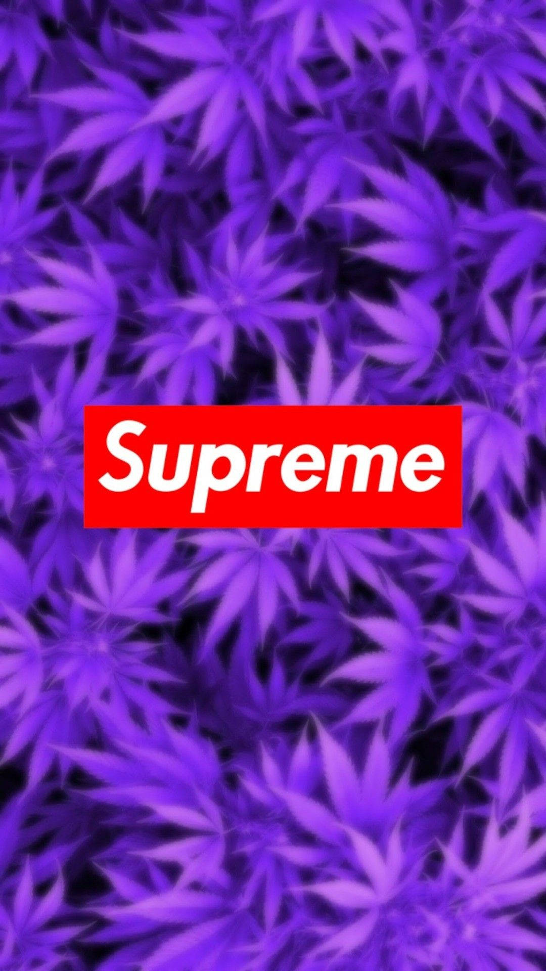 Violet Weed Supreme For Iphone Wallpaper