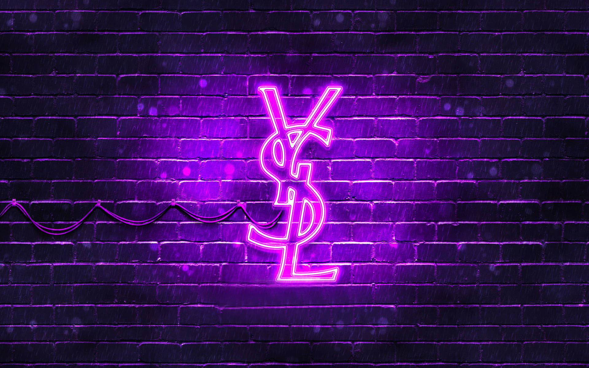 Download Violet YSL Neon Lighting Wallpaper | Wallpapers.com