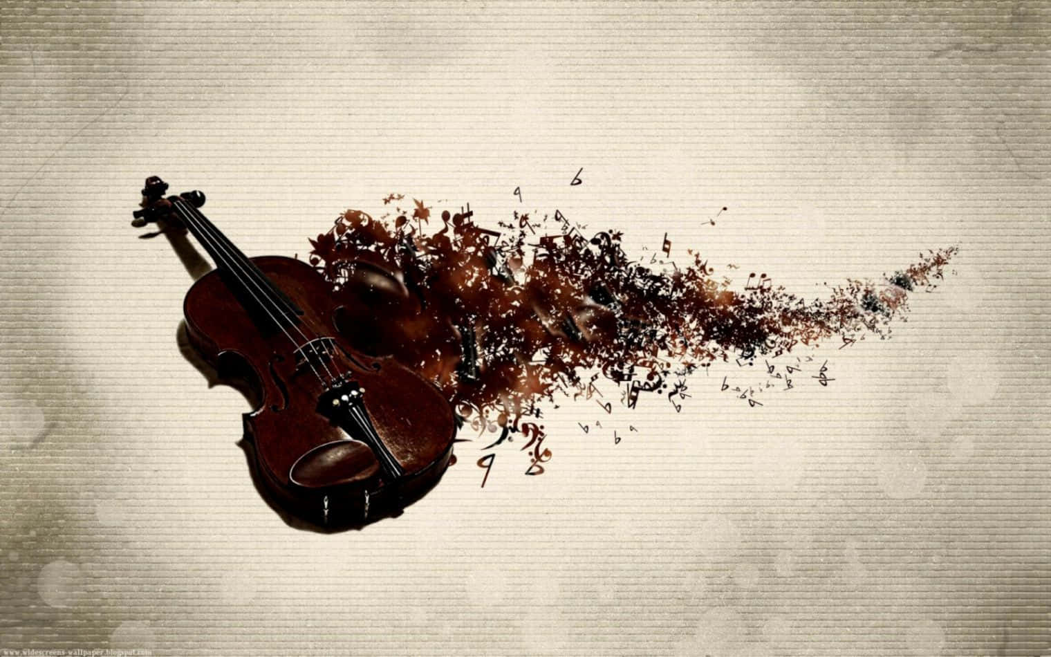 Instrumentode Cuerda De Madera Violín Notas Musicales Fondo de pantalla