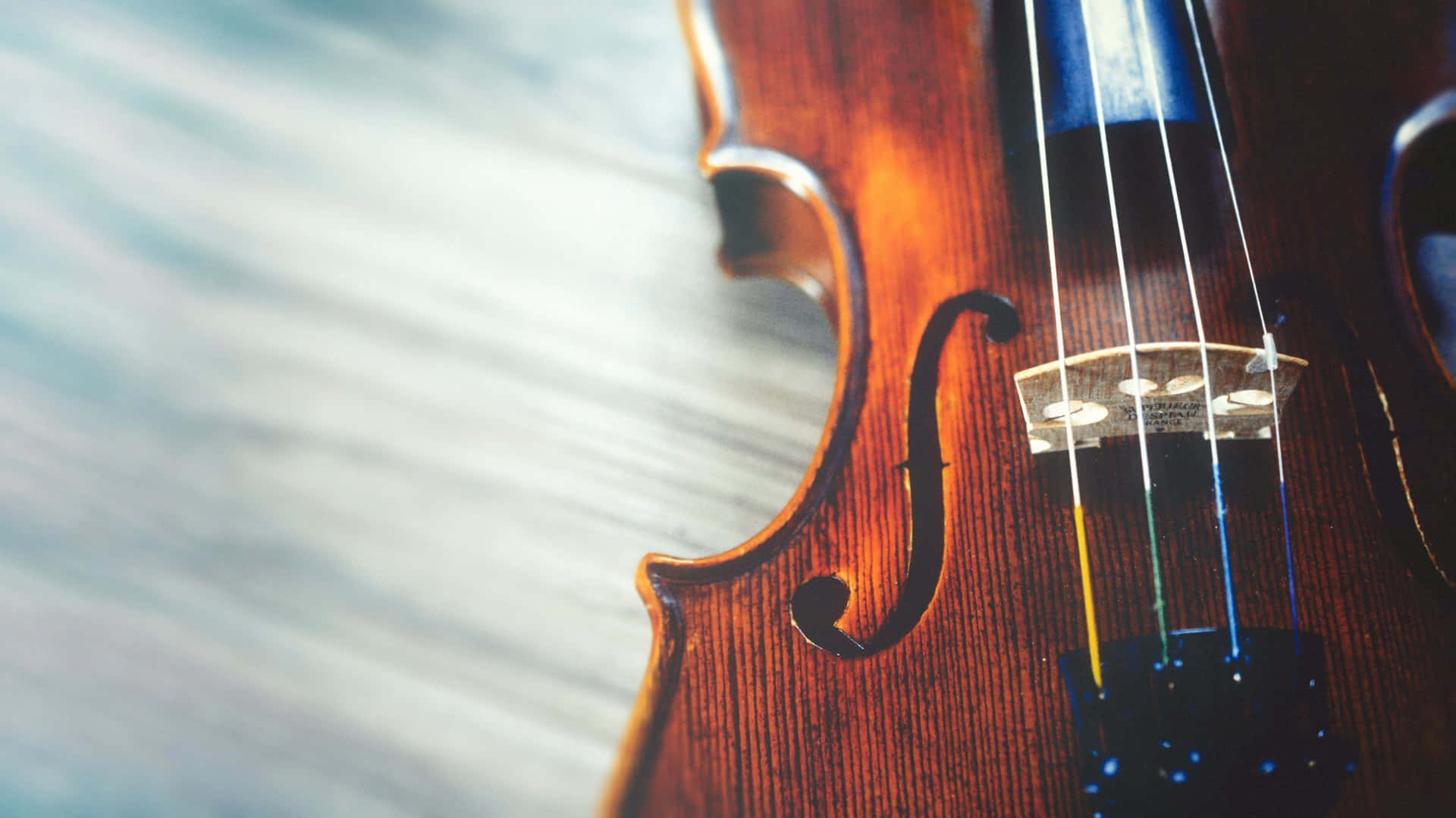 Billede Smukke violin med strenge tapet. Wallpaper