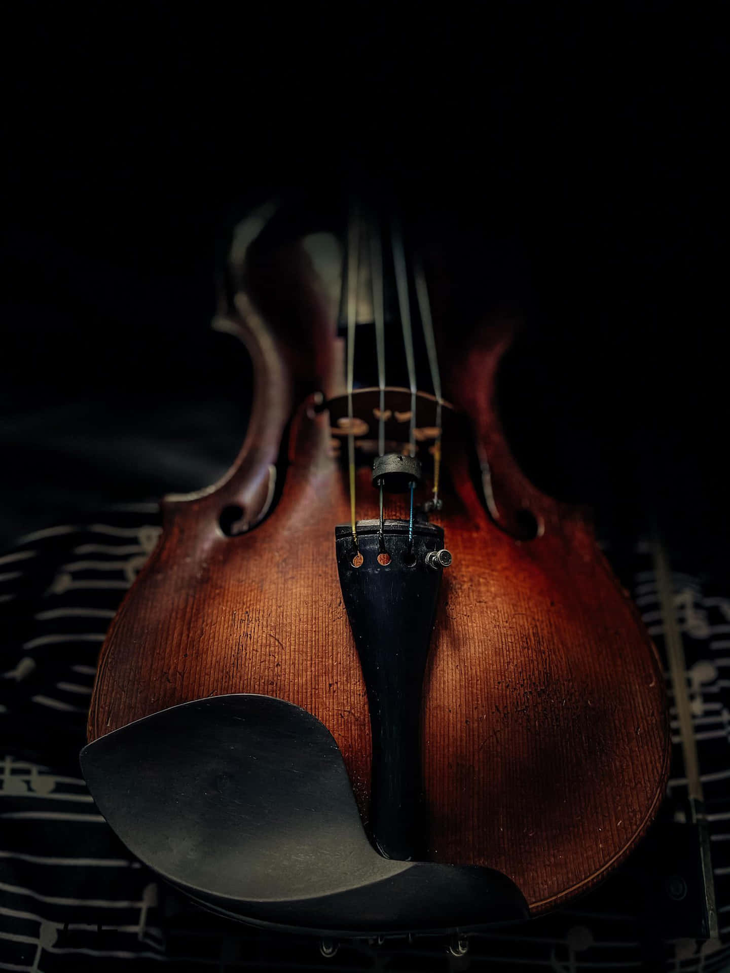 Immaginedi Un Violino Scuro In Legno