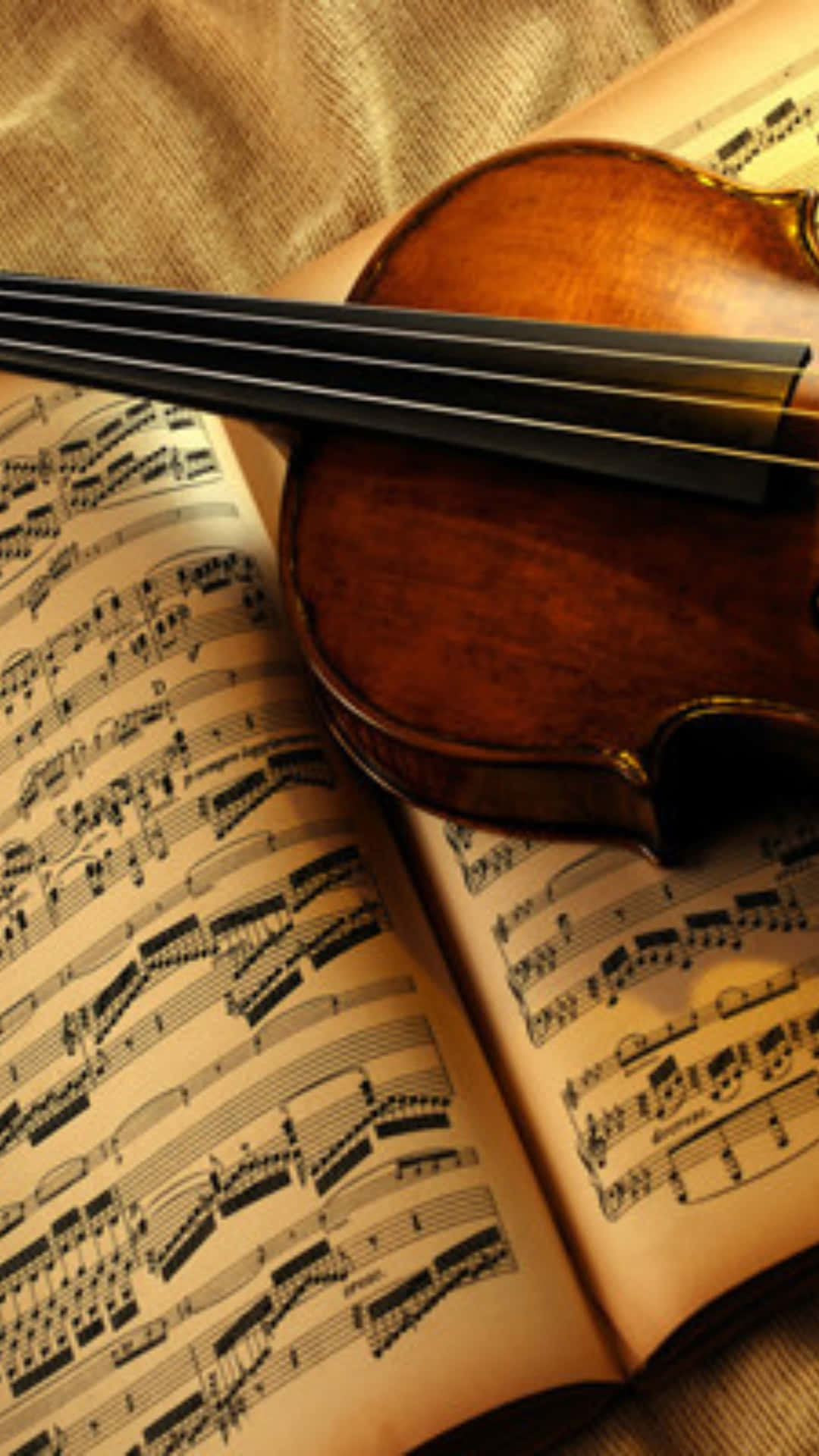 Violin And Music Sheet Picture